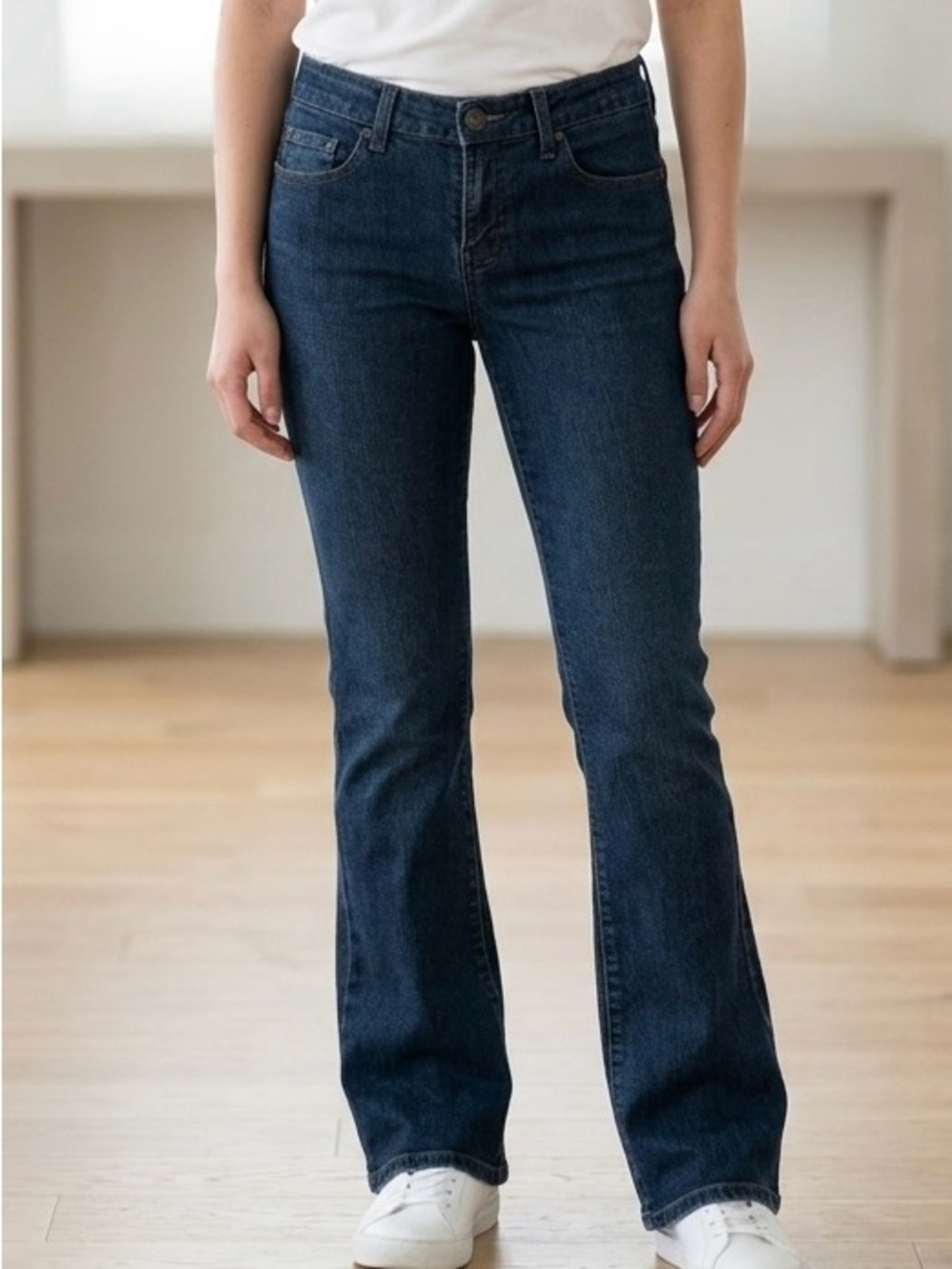 Denizen Levi’s Dark Wash Bootcut Jeans 30" Waist Mid Rise Indigo Stretch Denim